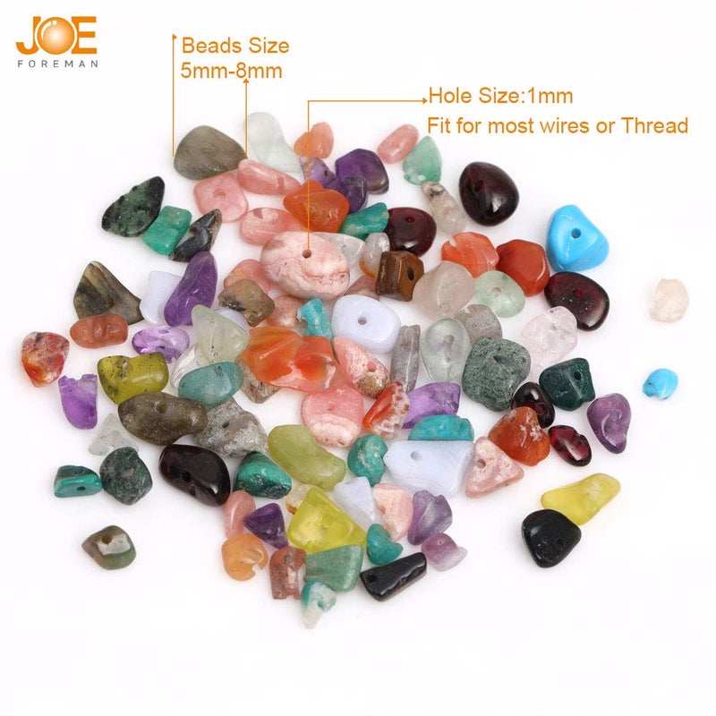JOE FOREMAN 6-8mm Green Aventurine Beads Natural Stone Gravel Gemstone Chips Beads for Jewelry Making Wholesale Loose Beads Freeform Green 34" JOE FOREMAN - Image 4